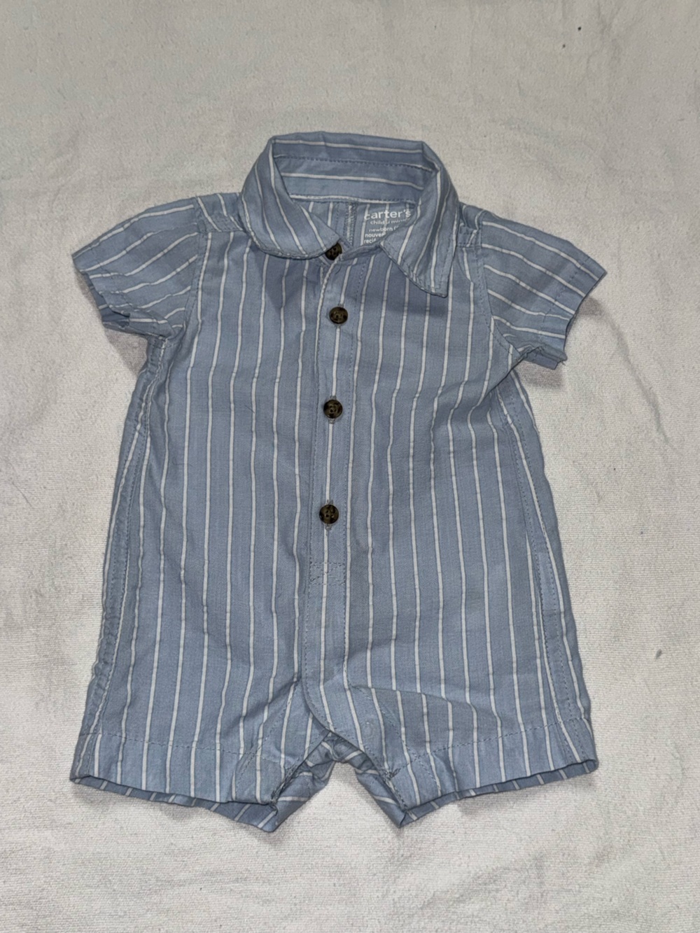 Carter’s Child of Mine. Light Blue Striped Short-Sleeve